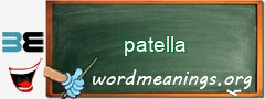 WordMeaning blackboard for patella